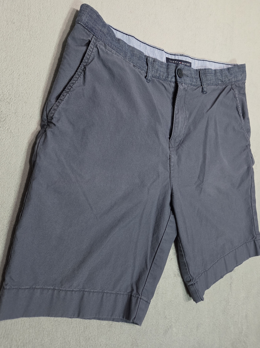 Tommy Hilfiger Men's Blue Cotton Chino Shorts Sz 34